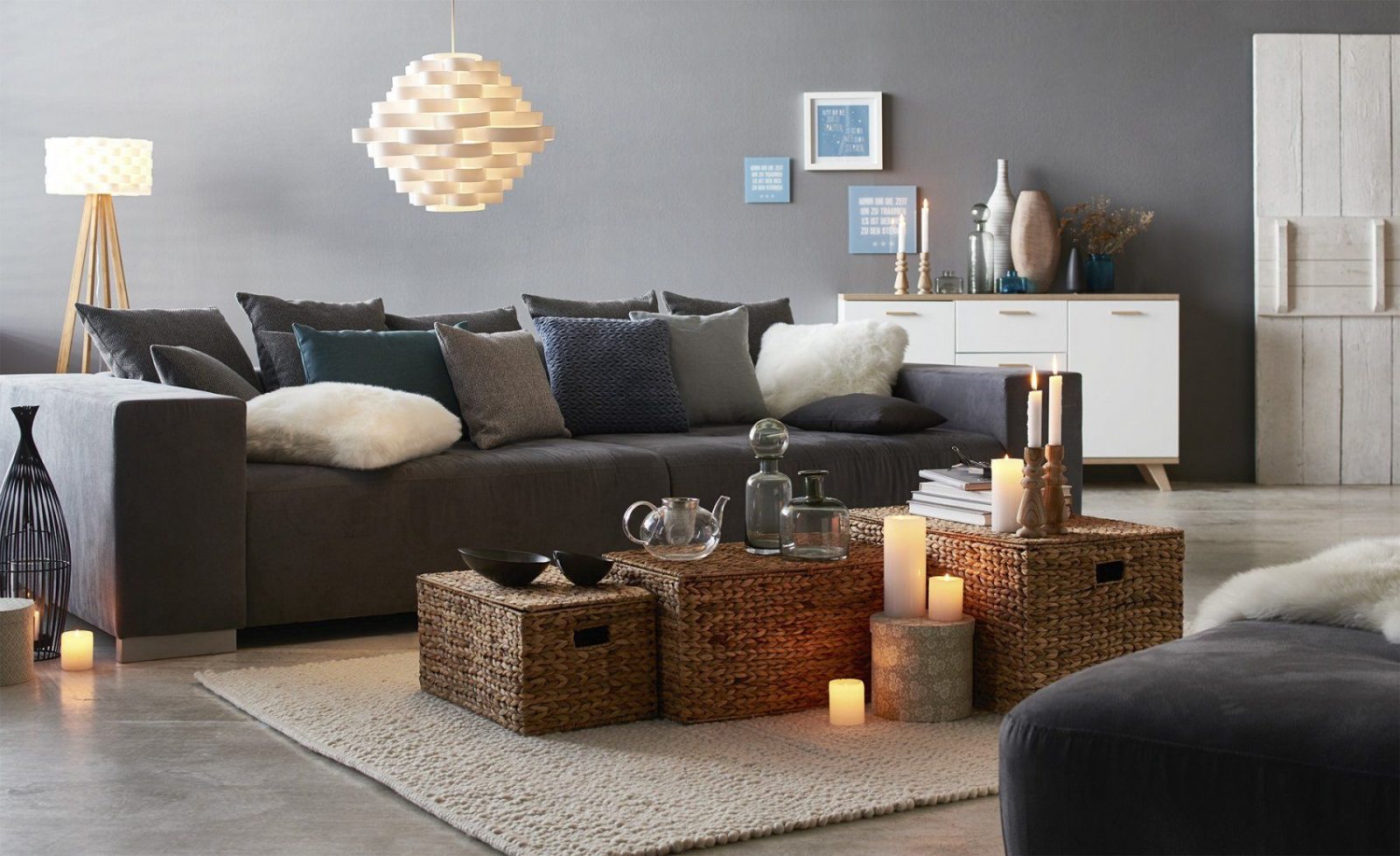 Anthrazit Couch Wohnzimmer Farbe | Haus Design Ideen