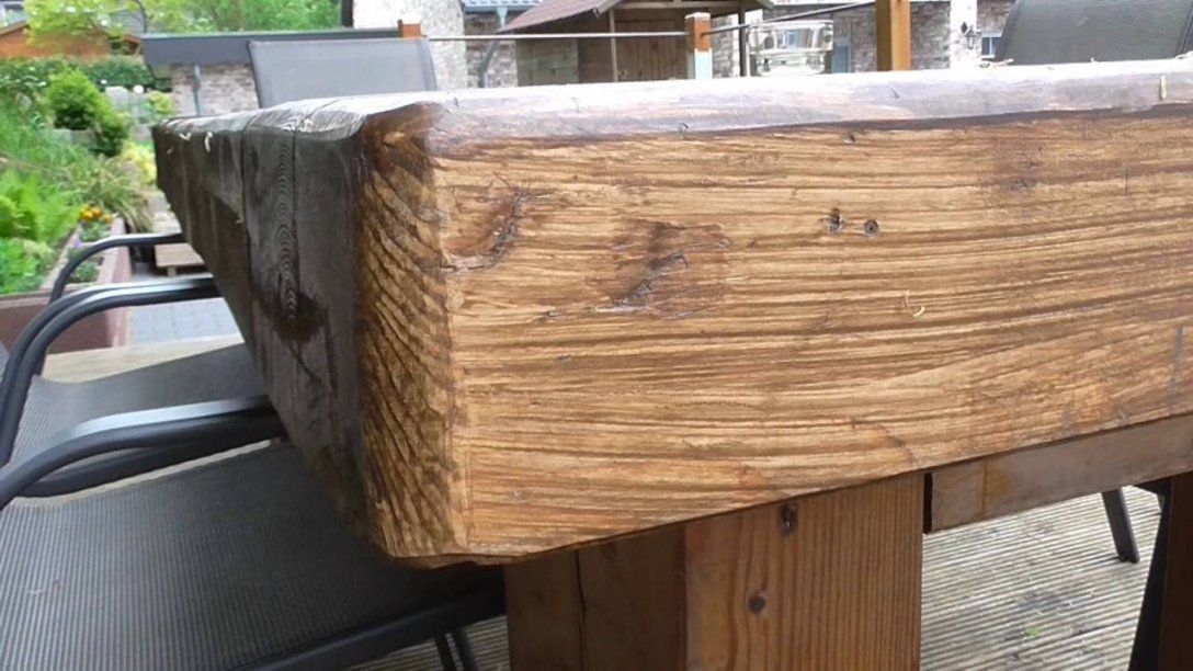 Tisch Selber Bauen Aus Resten Von Baustellen Und Co Tisch Selber von Rustikaler Holztisch Selber Bauen Photo