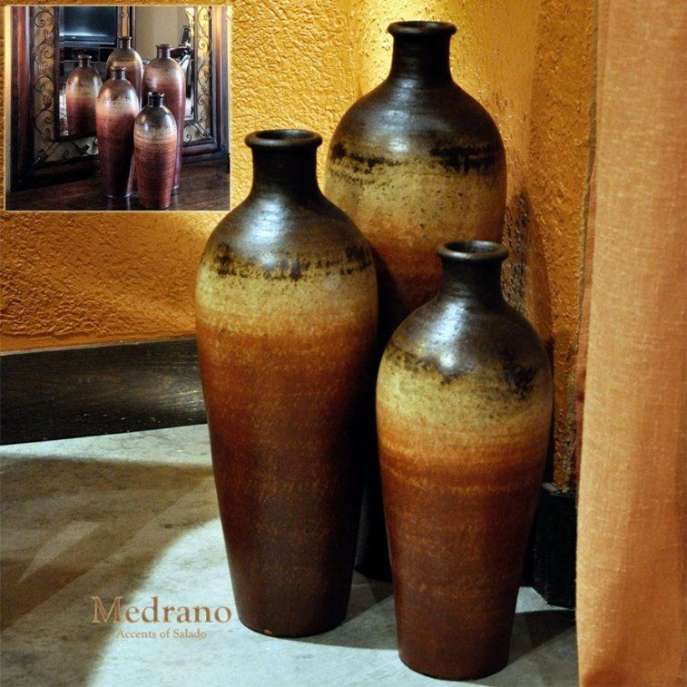 Tuscan Decor Vases Medrano Floor Vase Set  Our New House von Giant Vases For The Floor Photo
