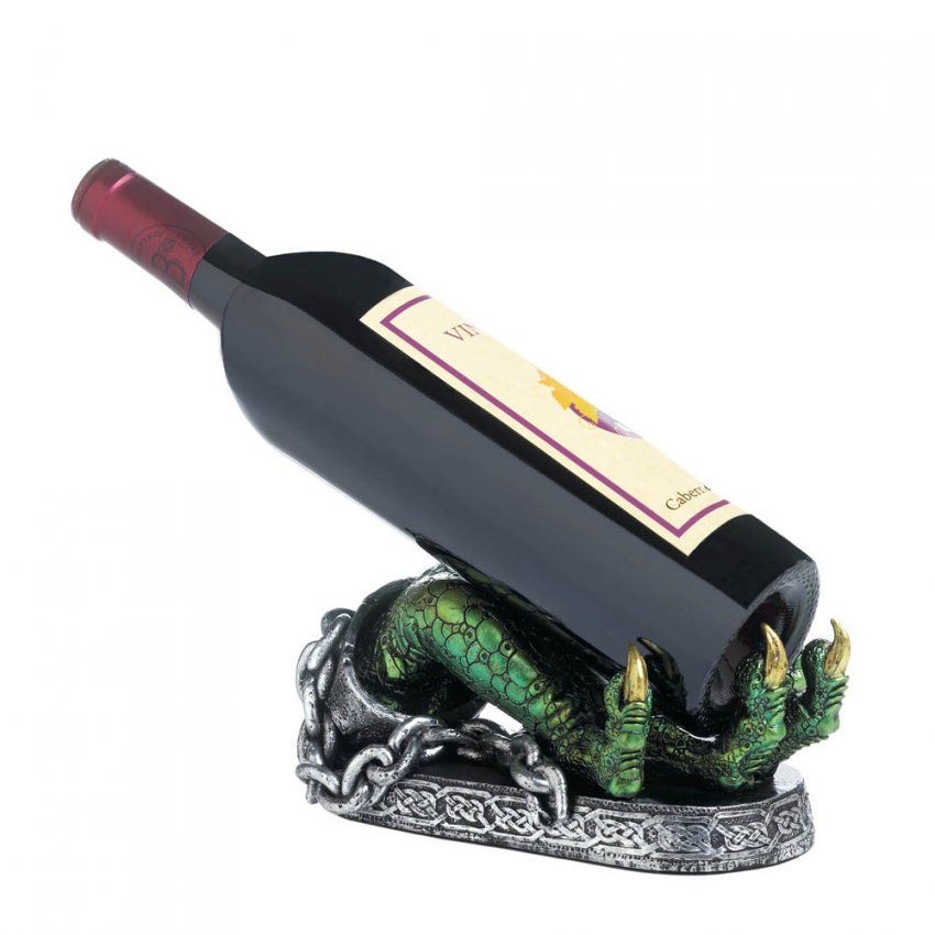 Unique Wine Holder Novelty Wine Bottle Holder Green Dragon Hand von Unique Wine Bottle Holders Photo