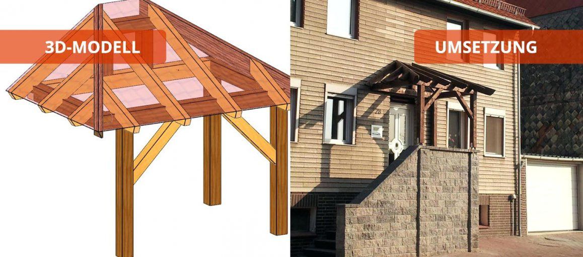 Vordach Haustur Holz Faszinierend Hausta 1 4 R Selber Bauen von Vordach Selber Bauen Bauanleitung Bild