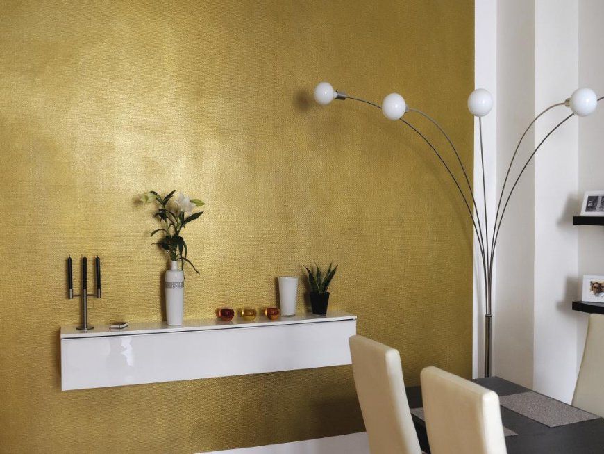 24 Wandfarbe Gold Metallic | Wandfarbe Ideen