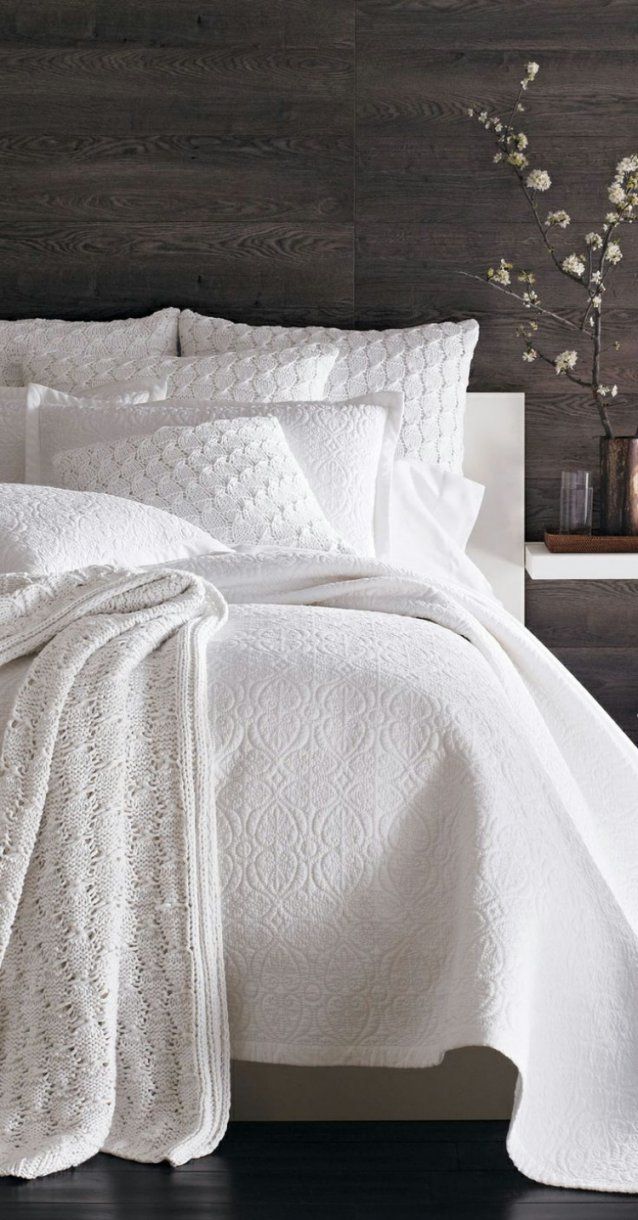 Weiße Schlafzimmermöbel  50 Stylische Gestaltungsideen von Weisse Bettwäsche Mit Spitze Bild