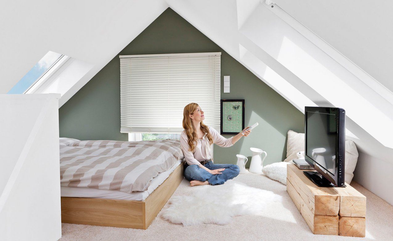 Wohnung Mit Dachschräge Chic Einrichten  Raumideen von Jugendzimmer Mit Dachschräge Einrichten Bild