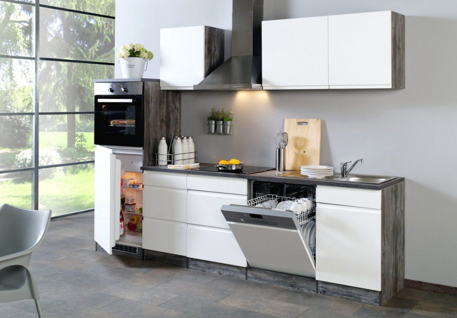 Zeilen Küche Fabelhaft Angenehme Ideen Küche Mit E Geräten Günstig von Küchenblock Mit E Geräten Günstig Bild