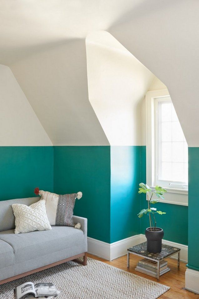 Zweifarbige Wandgestaltung  Ideen Und Tipps Für Stimmungsvolle Wände von Schräge Wände Streichen Ideen Bild