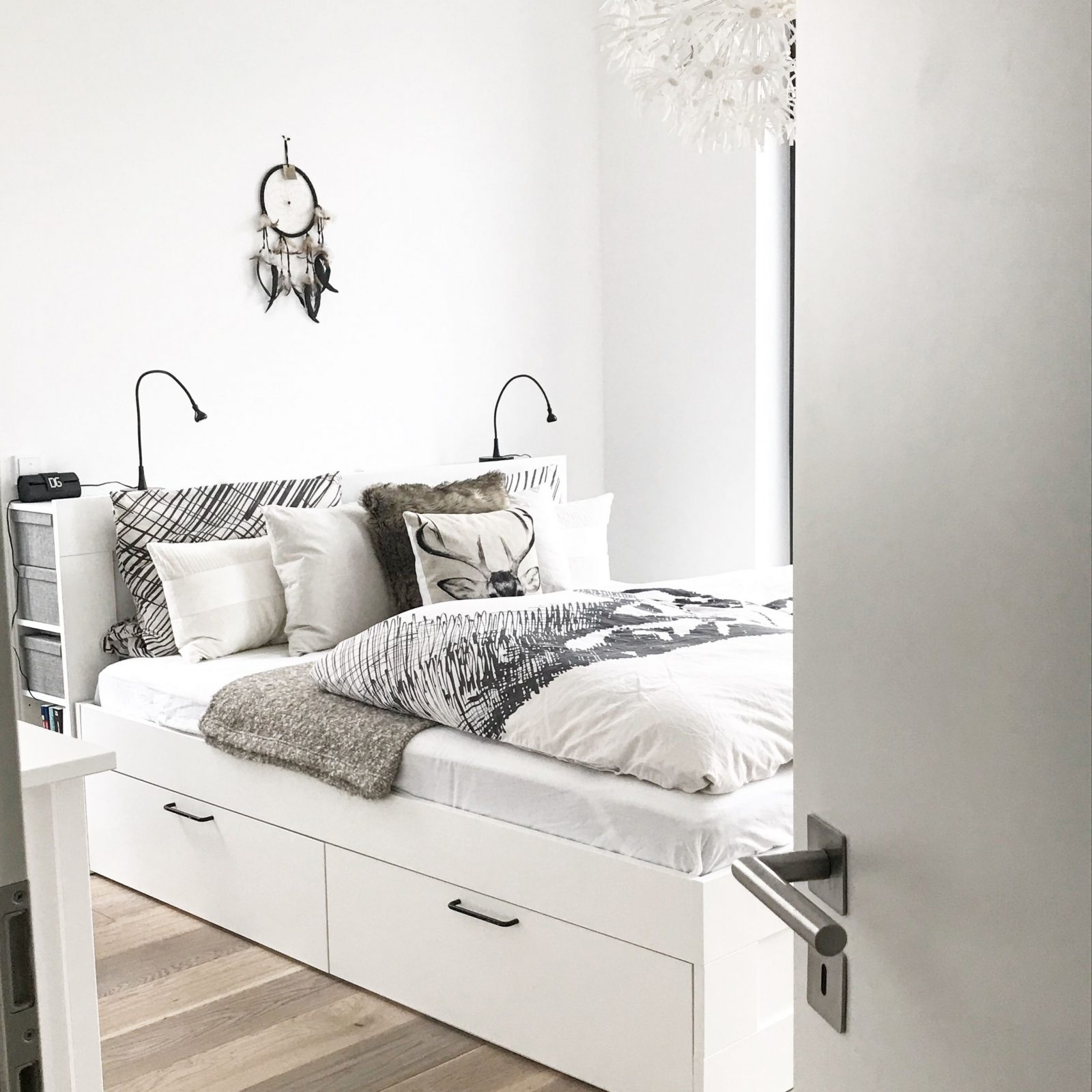 Ikea Brimnes Bett Bettkasten Stauraum Schlafzimmer Bedroom von Stauraum Schlafzimmer Ideen Bild