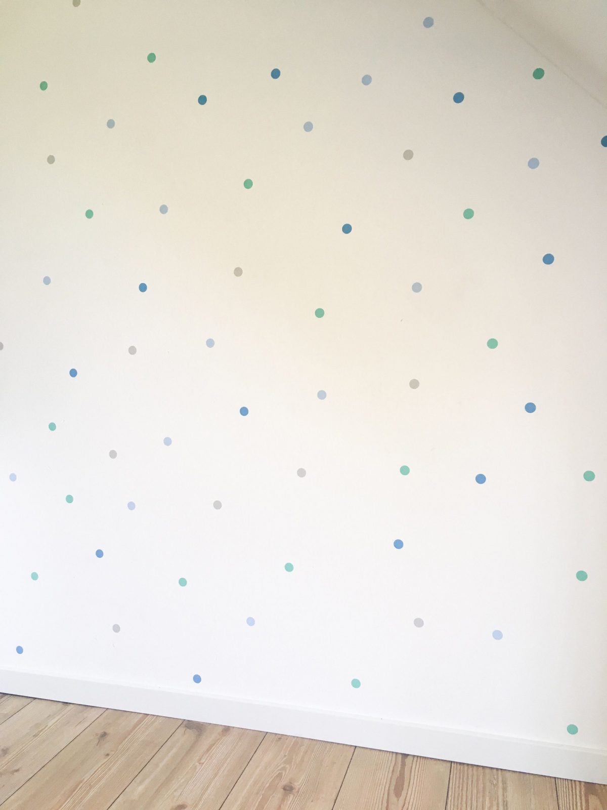 Children's Room Wall Decoration Walltattoo Dots Nursery von Babyzimmer Deko Blau Bild